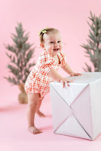Load image into Gallery viewer, Puff Romper in Scarlet Plaid