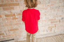 Load image into Gallery viewer, Long Sleeve Button Shirt in Scarlet