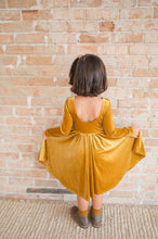 Load image into Gallery viewer, Gwendolyn Dress in Golden Velvet