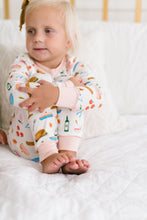 Load image into Gallery viewer, 2 Piece Kids Bamboo Pajama Set in Turkey Time
