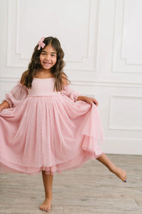 Everly Dress in Pink Rose Ombre