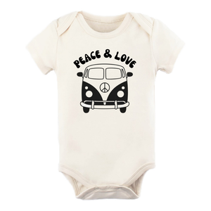 Vintage Peace & Love Organic Baby Bodysuit