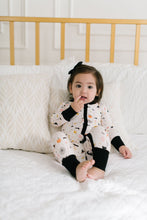 Load image into Gallery viewer, Bamboo Baby Pajama Double Zip in Spooky Scenes