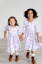 Load image into Gallery viewer, Emile Dress in Purple Girly Ghost