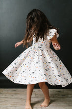 Load image into Gallery viewer, Olivia Twirl Dress in Spooky Scenes