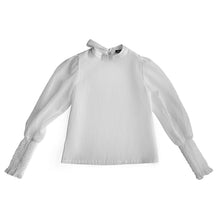 Load image into Gallery viewer, Balloon Sleeve Top in White Sparkle